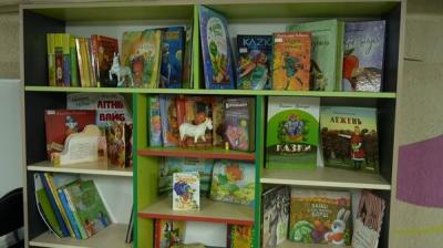 Книжкова полиця дитячої літератури в укритті Центру соціальної реабілітації дітей. Суспільне Херсон