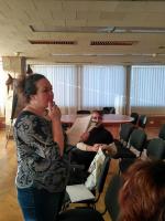 <p>Наталя Мірошнік та Ірина Неволіхіна – активісти ГО, що створюється</p>